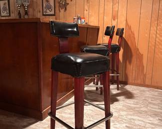 Leather bar stools