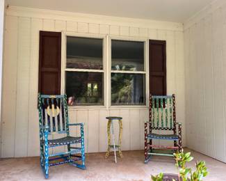 Hand painted porch rockers