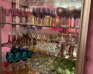 Curio Cabinet and Glasses