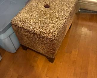 Animal print ottoman