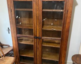 Antique Glass-Front Display Cabinet / Bookcase