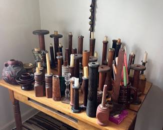 Antique candle holders 