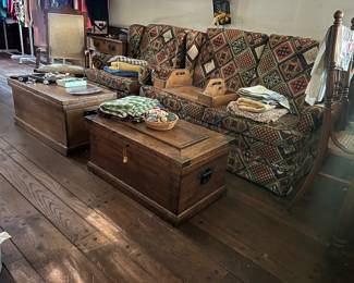 Vintage Couches and Antique Chests