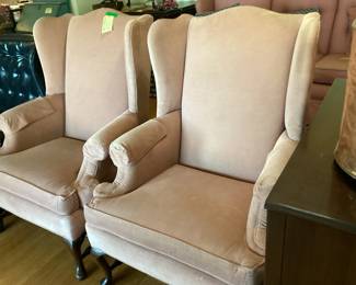 Pair wingback chairs $100