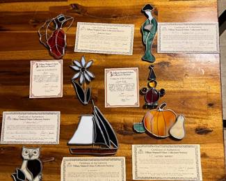 Tiffany stained glass sun catchers