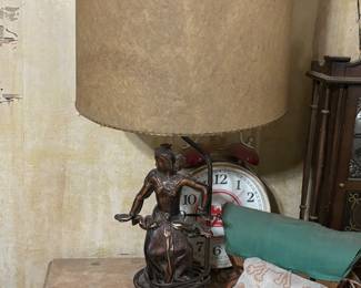 Vintage lamp with shade