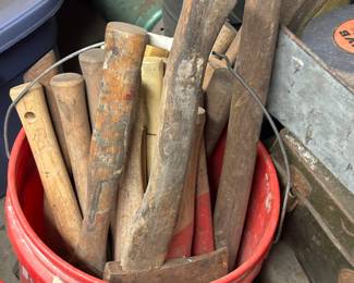 Old hand tool handles