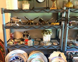 Brass figurines, decorative plates and home decor