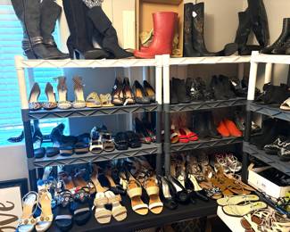 Huge collection of New and like new shoes including brands such as LSize 8 1/2-9 1/2 Dolce vita Christian Siriano R2 Sophia Milano Hippie laundry Donald Pliner JG Frye Sam Edelman BCBG Kate spade BEBE Vince Anne Klein Jessica Simpson Betsy Johnson Soft Michael Kors Cole Haan Catherine Malandrine