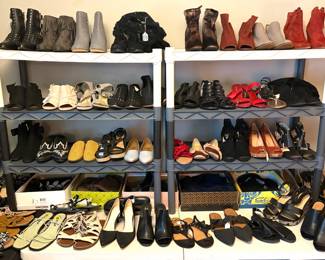 Huge collection of New and like new shoes including brands such as LSize 8 1/2-9 1/2 Dolce vita Christian Siriano R2 Sophia Milano Hippie laundry Donald Pliner JG Frye Sam Edelman BCBG Kate spade BEBE Vince Anne Klein Jessica Simpson Betsy Johnson Soft Michael Kors Cole Haan Catherine Malandrine