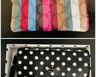 Coach wristlet and Kate Spade NWT wristlet.