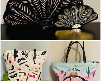 Kate Spade clutches, totes and wallets