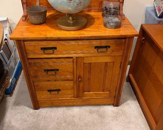 Antique washstand & globe