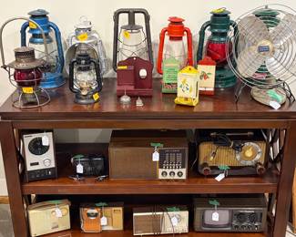 Vintage lanterns & radios