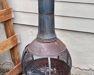 Metal Outdoor Chiminea / Fireplace