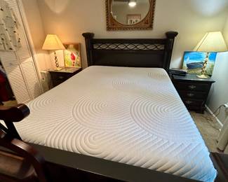 QUEEN BED + TEMPUR-PEDIC MATTRESS