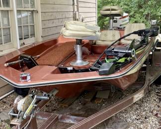 1978 X-Calibur 1560X Bass Boat with Johnson 85 HP & Trailer