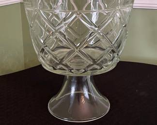 Vintage Hazel Atlas Big Top Peanut Butter Pedestal Bowl
