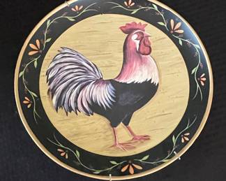 Susan Winget "Proud Rooster" Earthenware Platter