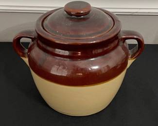 Vintage McCoy Pottery Two-Tone Bean Pot