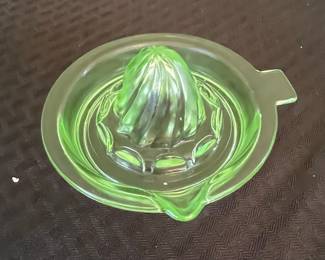 Federal Glass Uranium Glass Citrus Juicer