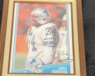 James Griffin Signed 1988 Topps #382 Detroit Lions Football Card