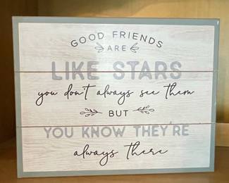 Primitives by Kathy "Good Friends Are Like Stars" Wood Box Sign