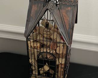 Decorative Metal Wine Cork Cage House