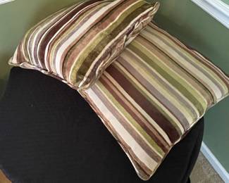 Striped Velvet Throw Pillows
