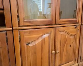 Modular Pine China Cabinet / Bookcase Unit