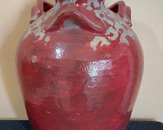 Vintage Red Glazed Terracotta Jar
