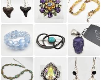 Sterling, Costume, and Gemstone Jewelry Auction!