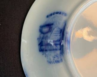 Ridgways Oriental Flow Blue Saucer