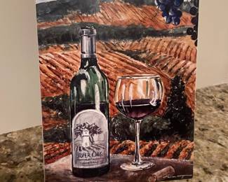 William Mangum Silver Oak Wine Tile Art