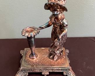 James W. Tufts Quadruple Plate Figural Match Holder