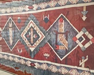 Framed Vintage Navajo Textile Fragment