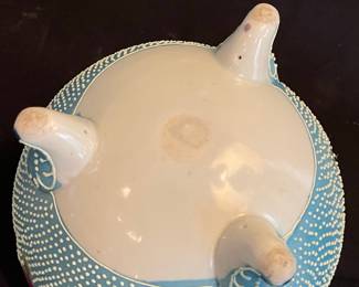 Antique Nippon Hand-Painted Moriage Rose Covered Jar