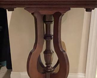 Eastlake Victorian Marble Top Parlor Table