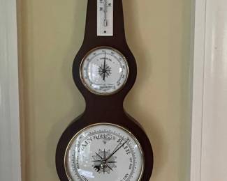 Vintage Banjo-Style Weather Station with Barometer, Thermometer, and Hygrometer