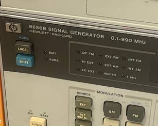 Hewlett-Packard 5334A Universal Counter and 8656B Signal Generator