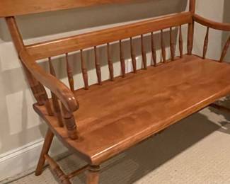 Ethan Allen American Colonial Spindle Back Settee