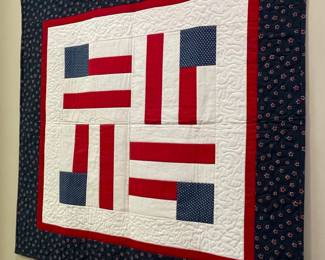 Patriotic Flag-Inspired Wall Quilt