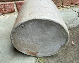 Antique Salt-Glazed Stoneware Jug with Orange Peel Texture
