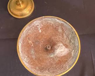 Pair of Vintage Solid Brass Baluster Candlesticks