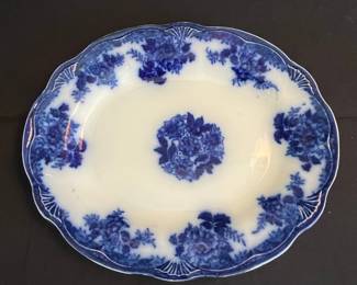 New Wharf Pottery Waldorf Flow Blue Platter