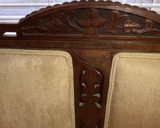 Eastlake Victorian Walnut Settee