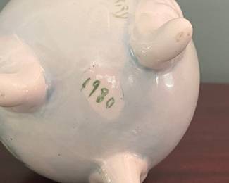 Hand-Painted Porcelain Egg Vase by M. Sperry