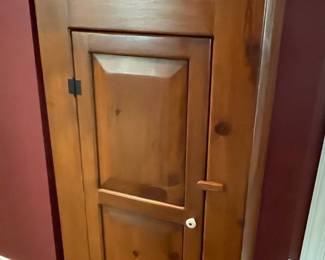 Rustic Pine Jelly Cupboard with Drawer