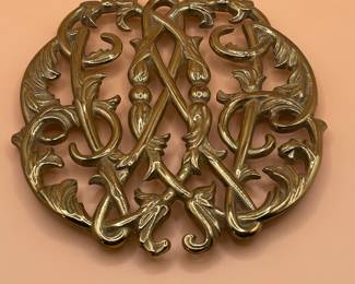 Colonial Williamsburg Foundation Brass Cypher Trivet