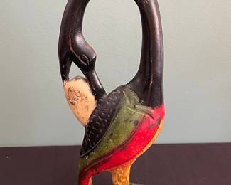 Hand-Carved Sankofa Bird Sculpture